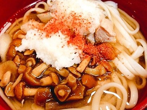 栄養まんてん☆辛味大根となめこのとろとろうどん